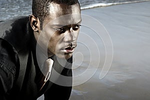 African american man in suit