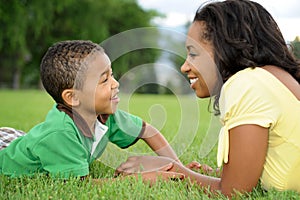 African American Mother and Child