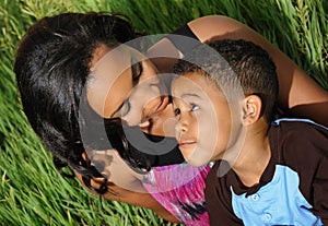 African American Mother and Child