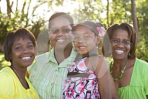 African American mother daugher and grandmother.