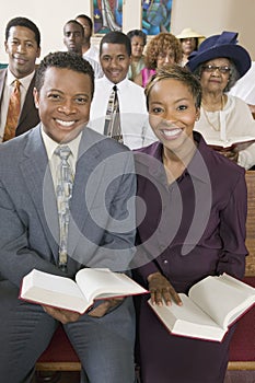 African American People At The Church