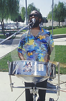 An African-American percussionist