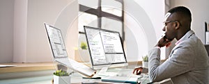 African American Programmer Man Coding