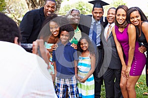 African American Student Celebrates Graduation