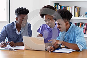 African american students learning coding photo