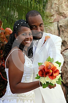 African american wedding couple