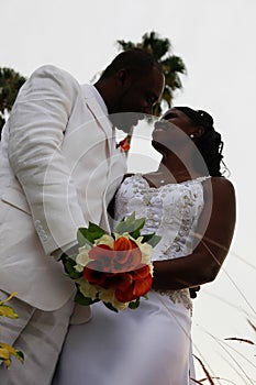 African american wedding couple