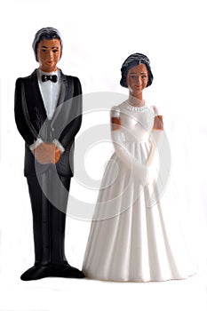 African American wedding dolls