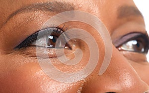 African american woman eye