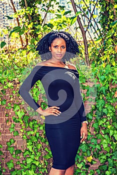 Young black woman standing outdoors in New York City