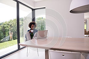 African American woman in the living room