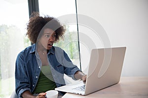 African American woman in the living room