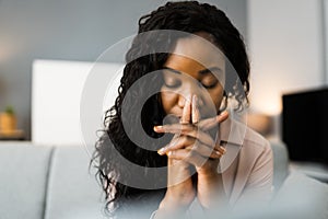 African American Woman Praying