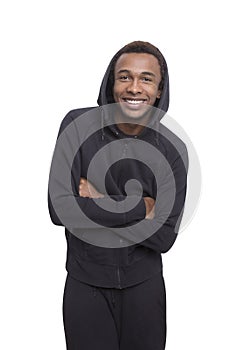 African American young man isolated