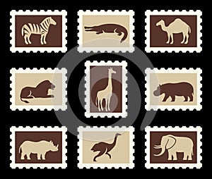 African animals set