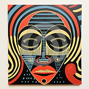 African Eyes: A Unique Pop Art Inspired By Ugandan Wooden Mask photo