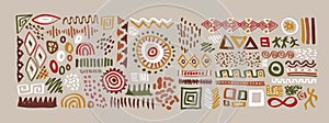 African art shape collection ethinc symbol isolated