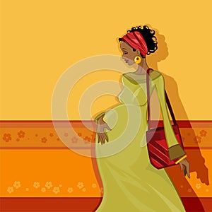 African beauty - mother expecting a child