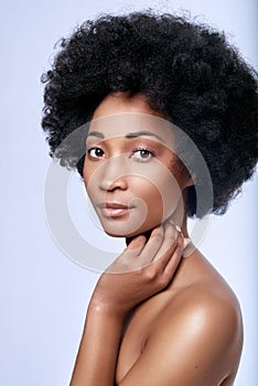 African black beauty in studio