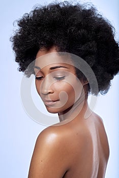 African black beauty in studio