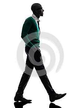 African black man walking silhouette