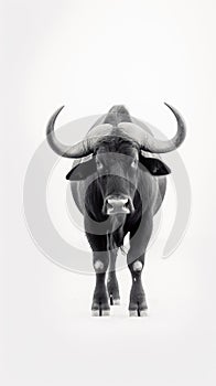 African Buffalo. Untamed Beauty in Minimalism. Generative AI