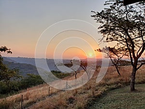 African Bush Sunset Durban South Africa