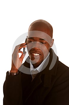 African Businessman with Cell Phone