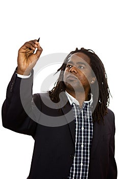 African Businessman Writing