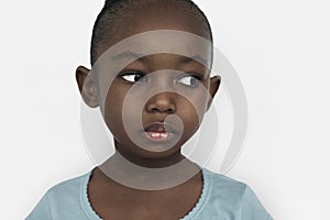 African Child Girl Portrait Emotions Expression Concept