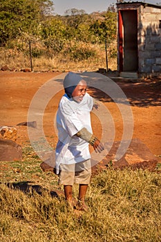 African child playing