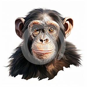 African Chimpanzee Face: Playful Caricatures In Ultra Hd