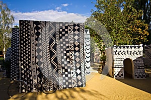 African clay huts at Zoo Safari, Dvur Kralove