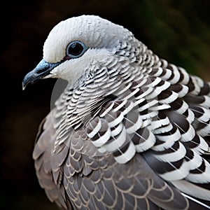 African Collared Dove close up view
