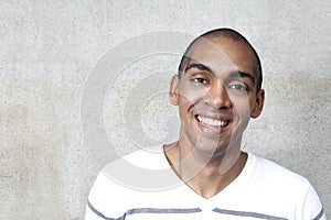 African college student smiling