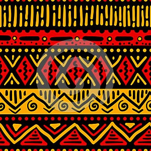 African colors ethnic art seamless pattern