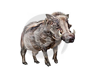 African common warthog, Abyssinian Phacochoerus africanus