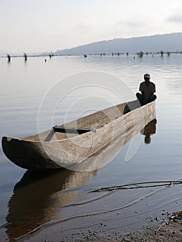 Madagascar island, Indian Ocean, Lake Alaotra, fisherman photo