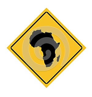 African continent road sign