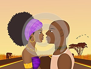 African couple photo