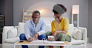 African Couple Doing Financial Budgeting