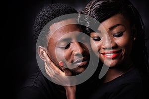 African couple love photo