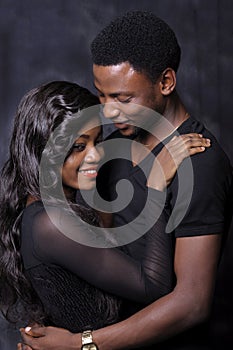 African couple love photo