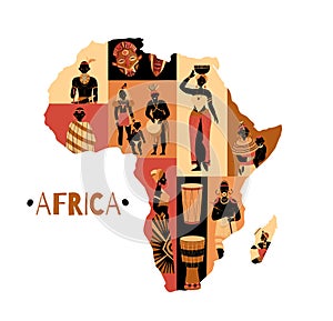 African Culture Continent Composition