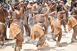 African dancers in a joyous mood