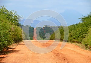 African dangerous road between Moyale and Marsabit.