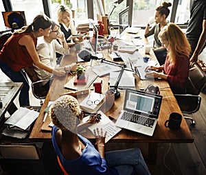 African Descent Brainstorming Working Workplace Concept photo