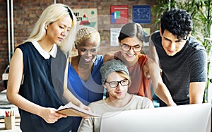 African Descent Brainstorming Working Workplace Concept photo