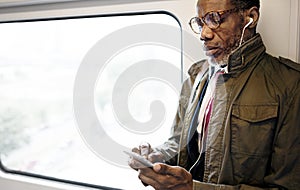 African Descent Business Skytrain Transit Urban Concept