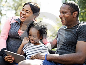 African Descent Family House Home Resting Living